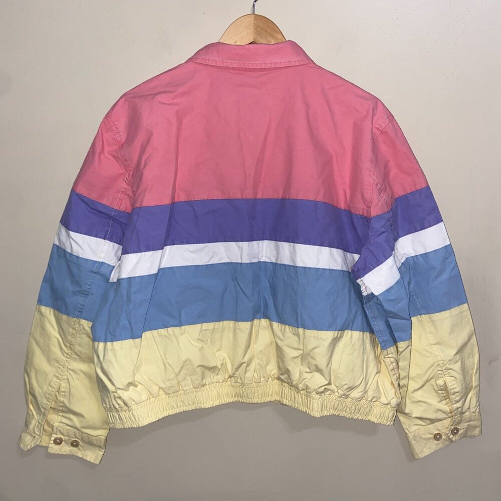 Polo Ralph Lauren Chore Work Jacket Poplin Pastel Colorblock Women Size XL $248 - Picture 6 of 12